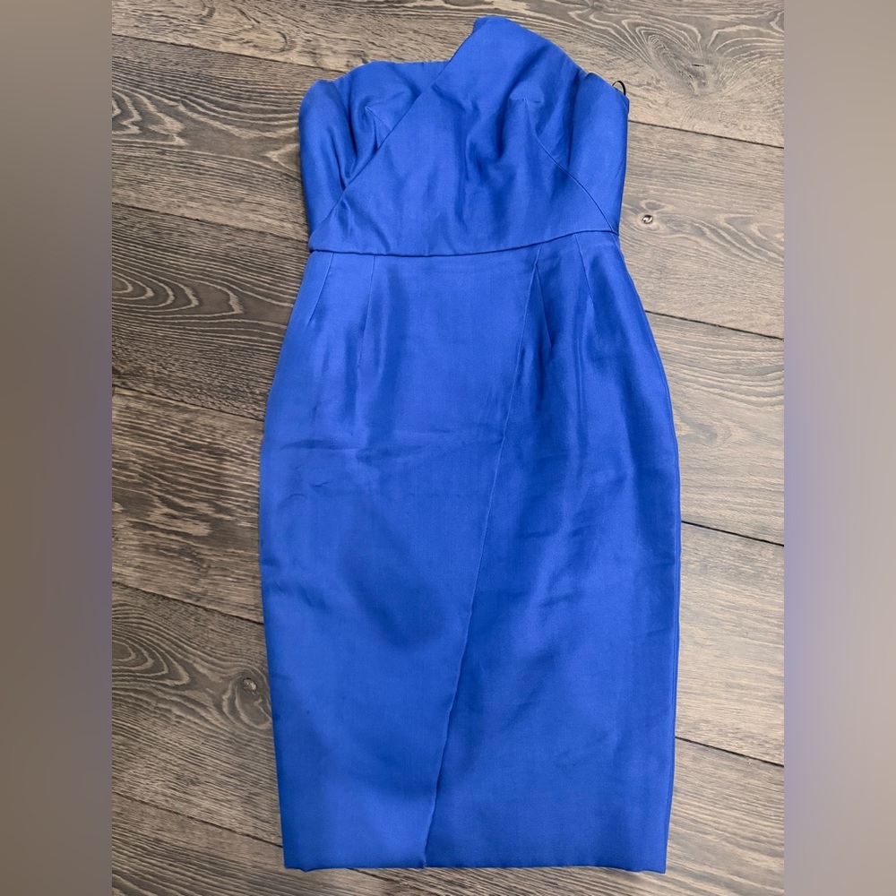 Victoria Beckham Strapless Royal Blue Dress